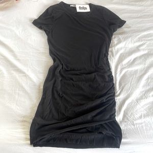Wasabi + Mint, Black Stretchy Cotton Dress, S